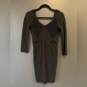 Free People- black fitted dress. Body con